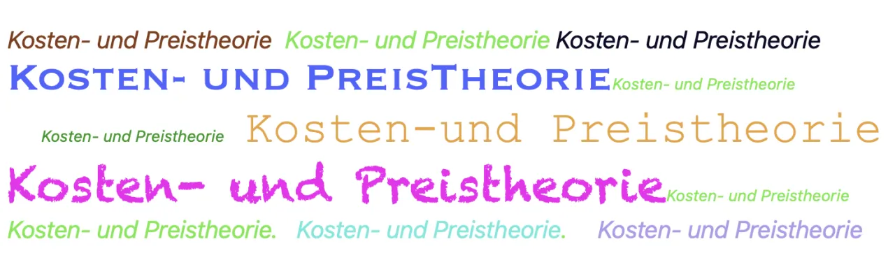 Kosten- und Preistheorie:
